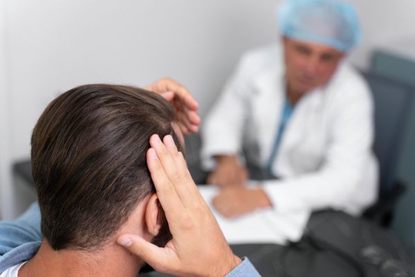 Consultas médicas para saber como dormir após um implante capilar