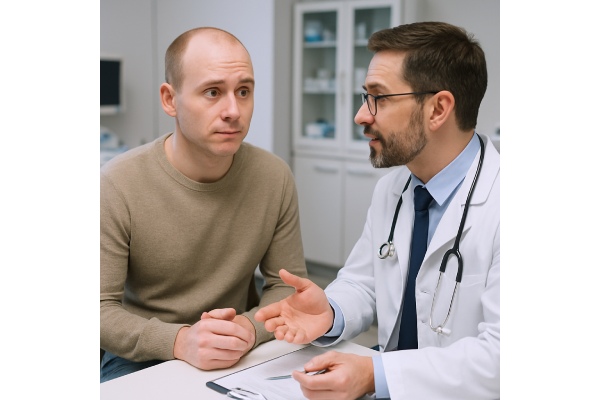 Primeira consulta para implante de barba